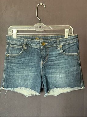 Kut from the Kloth Medium Wash Denim Cutoff Shorts - Blue